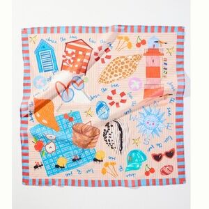 🐜🛟 Anthropologie Scarf Vismaya Summer Edit The Hamptons Cotton NEW